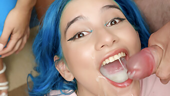 Min Galilea Receives Mouthful Bukkake With 64 Cumshots