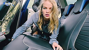 A Thrilling Climax In A Car: Pov Public Sex With A Cute Girl In Thong And Stockings