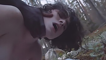 Darcy Dark'S Intense Forest Adventure Leads To A Rough Anal Encounter With A Black Stud