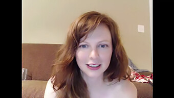 Adorable Redhead 18-Year-Old Captured On Webcam.