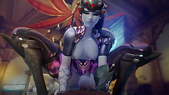 D.Va, Mercy Ve Widowmaker'In Yer Aldığı Sansürsüz 3d Hentai Derlemesi, Açık Video Oyun Senaryolarında