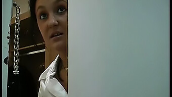 German Girl Gives A Handjob In A Hotel