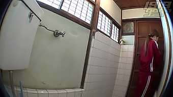 Hd Video Captures Asian Teen'S Bathroom Playtime