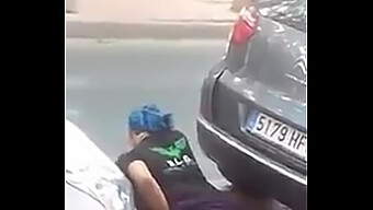 Prostitute Gets Down And Dirty On The City Sidewalks