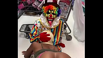 Cosplaying Clown Receives Oral Attention In Party Atmosphere