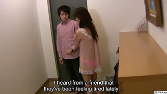 A Shy Japanese Mature Responds To Knock At The Door In Nearly Nothing, Resulting In Sexual Encounter