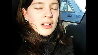 Teen'S Sensual Self-Pleasure In Car