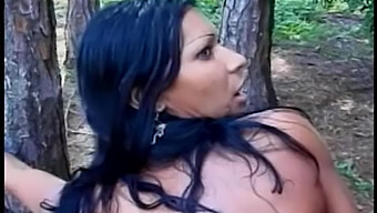 A Transgender Woman With A Smooth And Naked Ass Gets A Lot Of Pleasure From A Man Outdoors.