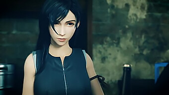 Final Fantasy Characters Cloud And Tifa In A Fantasy Anime Film