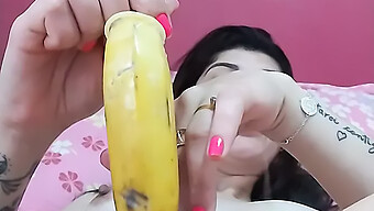 Young Girl Explores Pleasure With A Banana