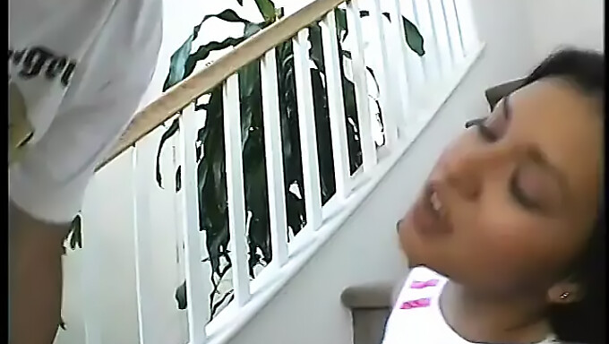 Hot Latina Rides And Deepthroats A Big Black Cock On The Stairs