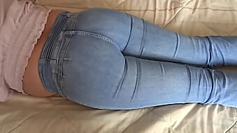 Collection Of Clips Featuring My Mature Latina Wife In Jeans, Showcasing Her Voluptuous Rear And Matching Lingerie.