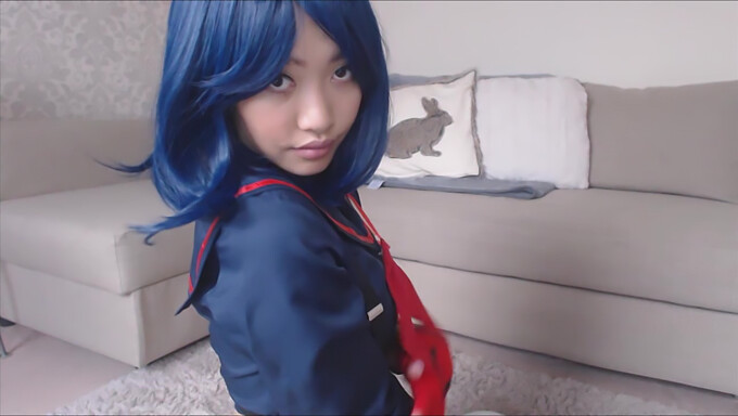 Ryuko Matoi'S Sensual Solo Play With Toy Ends In Climax