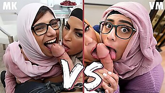 Mia Khalifa Og Violet Myers Går Head-To-Head I En Het Bangbros-Video