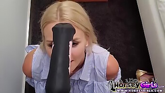 Aroused Teen Gets Off On Horse-Shaped Dildo