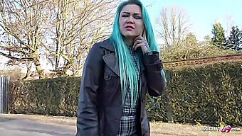 Green-Haired German Girl Solicits Sex For Money In Real-Life Casting Video